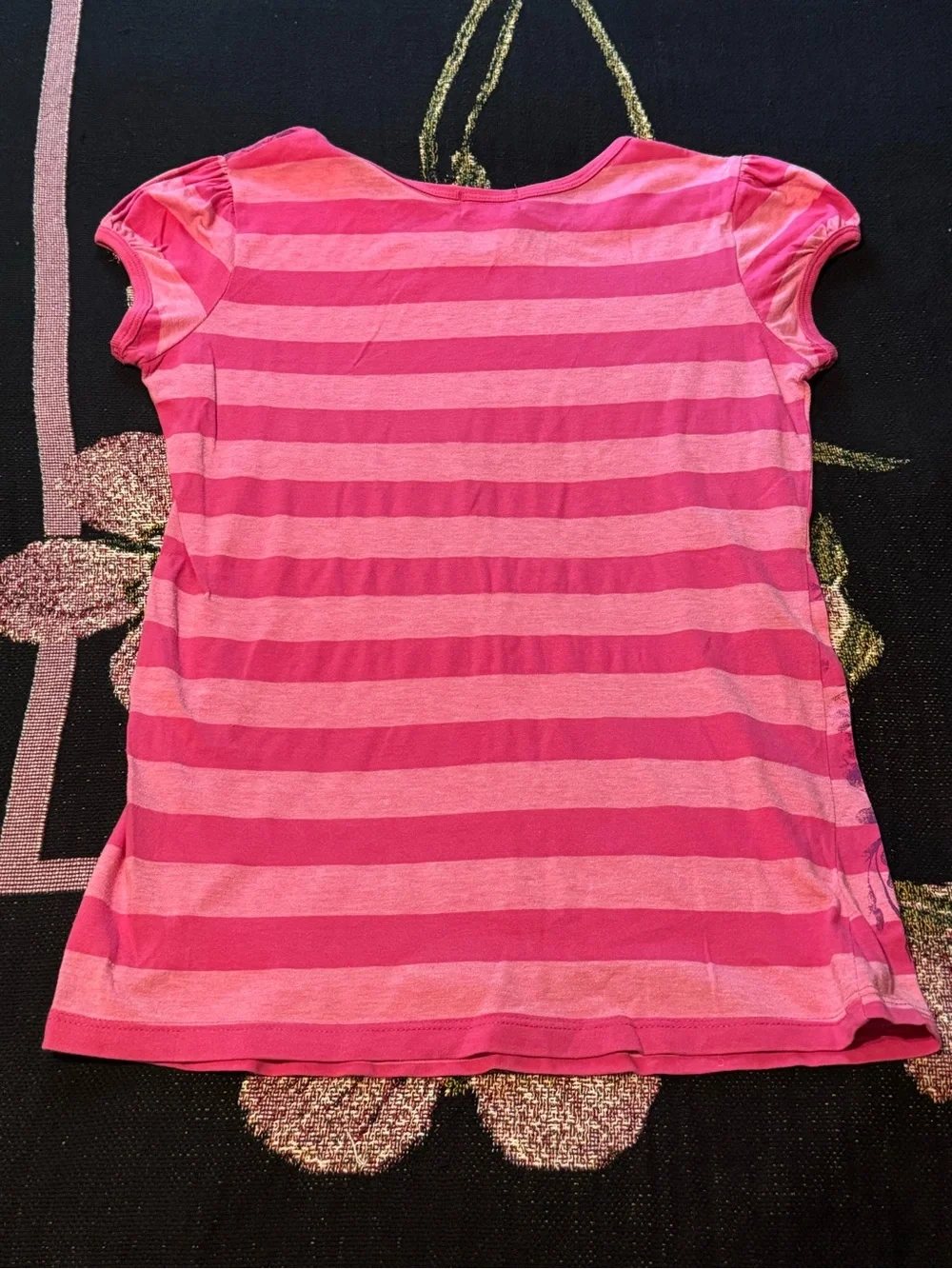 LA Conduct Girls' Pink Purple Floral Stripe Tee Size XL - Picture 5 of 5